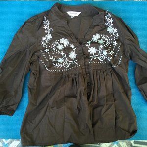 romantic brown blouse